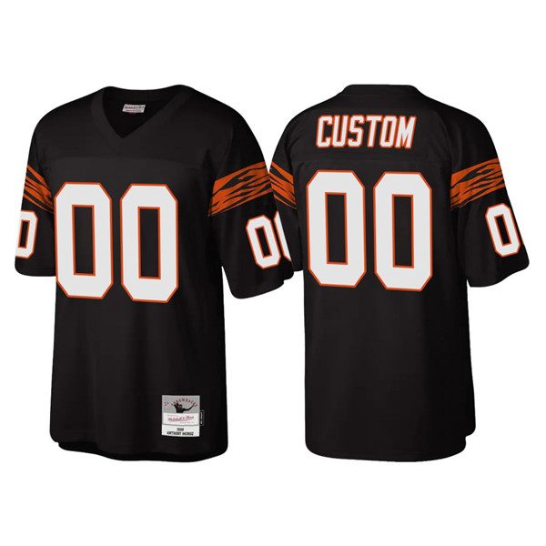 Men's Cincinnati Bengals Active Player Custom Black Throwback Legacy Stitched Jersey Men's Cincinnati Bengals Active Player Custom Black Throwback Legacy Stitched Jersey